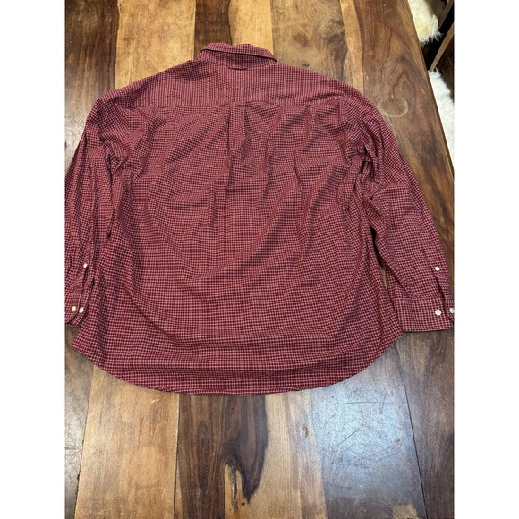 Tommy Hilfiger Small Squares Check Shirt Mens Size XL Red Gingham 100% Cotton - Picture 2 of 9